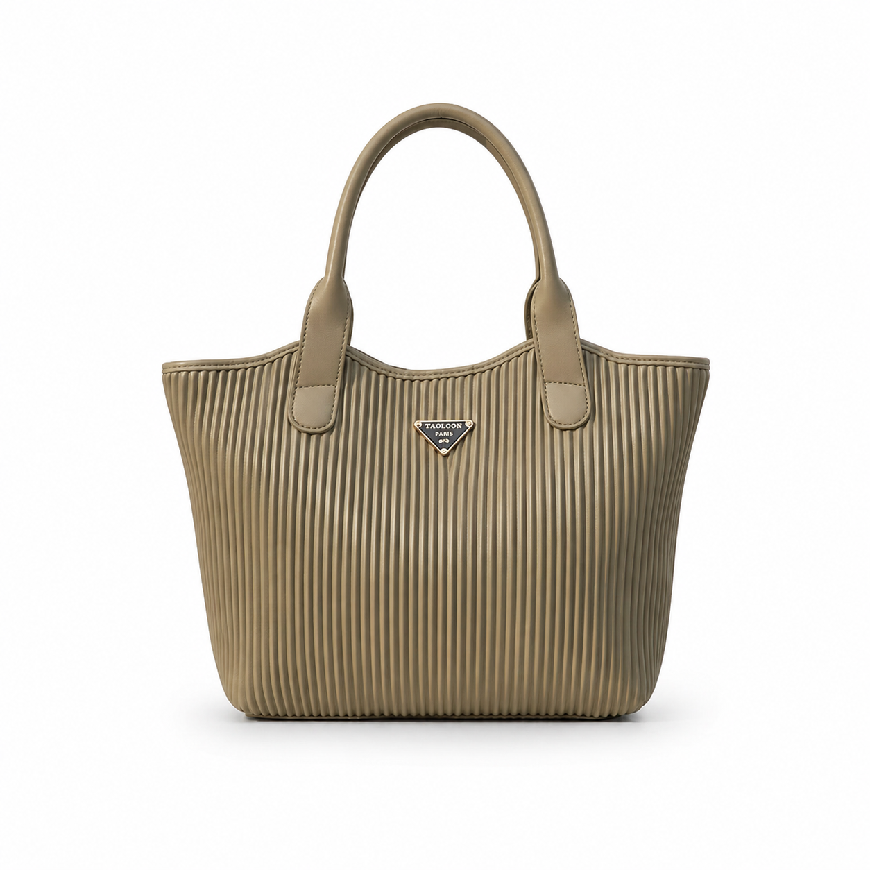 Ribbed Texture Tote Handbag