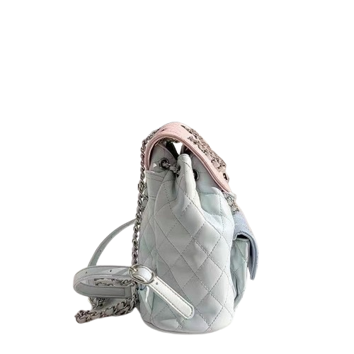 Women's High-end Diamond Grid Contrasting Chain Backpack