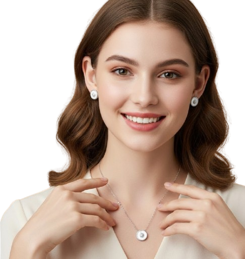 Sunburst Pearl Cluster Jewelry Set