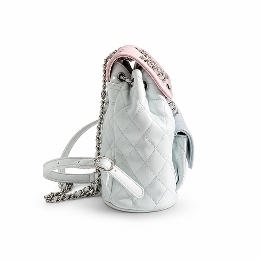 Women's High-end Diamond Grid Contrasting Chain Backpack